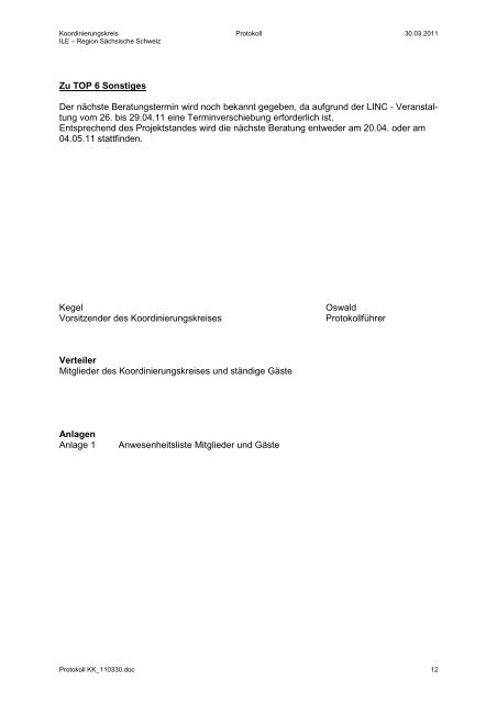 Protokoll KK_110330.pdf - ILE – Regionalentwicklung in der ...