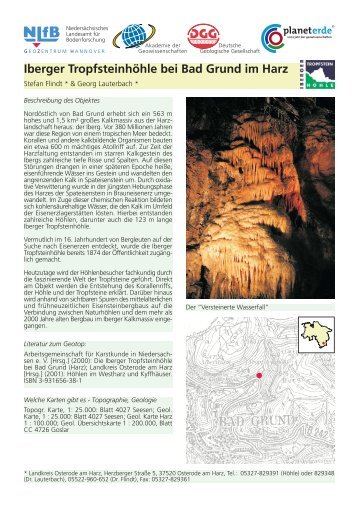 Iberger Tropfsteinhöhle bei Bad Grund im Harz - pdf - LBEG