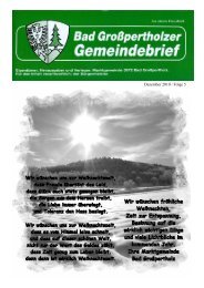 zum 80. Geburtstag - Marktgemeinde Bad Großpertholz