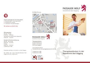 Therapieambulanz in der Hotelklinik Bad Gögging - Passauer Wolf
