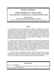 Verbal qualifiers for rating scales: - RohrmannResearch