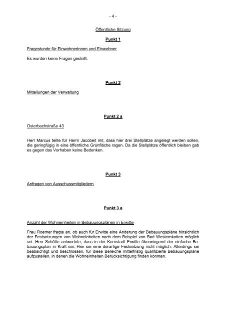 Planungs- und Gestaltungsausschusses - Stadt Erwitte