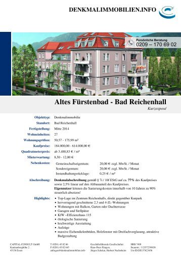 Altes Fürstenbad - Bad Reichenhall - Mit Denkmalimmobilien ...