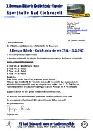 Spielplan Gestaltung (3.Turnier) - SV Bad Liebenzell