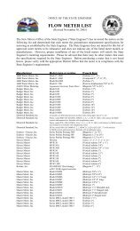 Flow Meter List - Office of the State Engineer