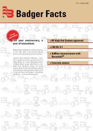 Badger Facts - Badger Meter Europa GmbH