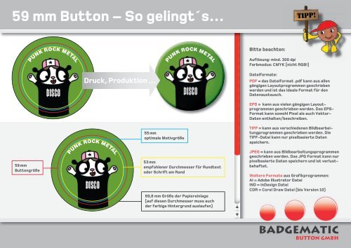 59 mm Button – So gelingt´s… - Badgematic Button GmbH