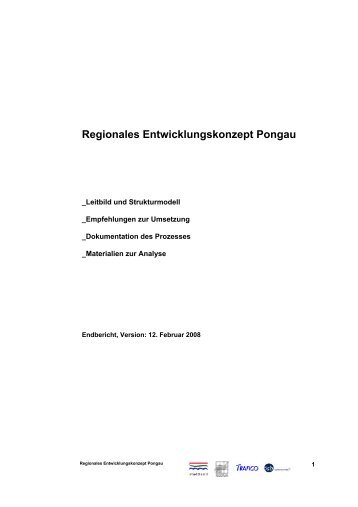 Regionales Entwicklungskonzept Pongau - Regionalverband Pongau