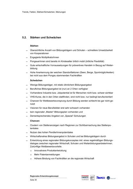 Regionales Entwicklungskonzept Pongau - Regionalverband Pongau