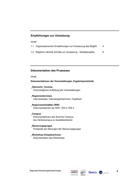 Regionales Entwicklungskonzept Pongau - Regionalverband Pongau