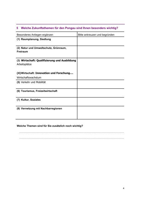 Regionales Entwicklungskonzept Pongau - Regionalverband Pongau