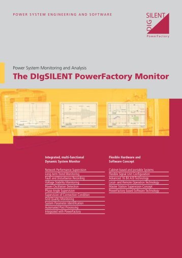 PowerFactory Monitor Brochure - DIgSILENT