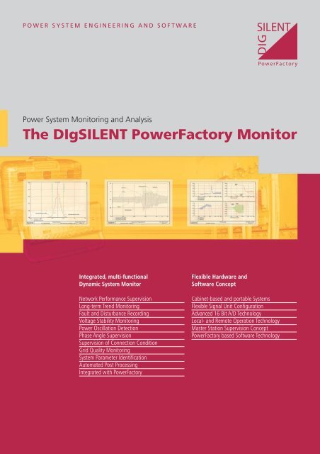 PowerFactory Monitor Brochure - DIgSILENT
