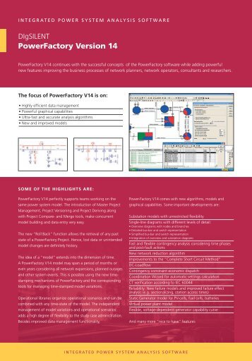 PowerFactory Version 14 - DIgSILENT