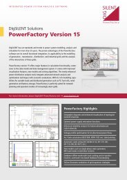 PowerFactory Highlights - DIgSILENT