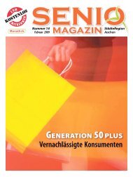 ORgAniSAtORen deS„SPASSeS An deR fReud“ - Senio Magazin