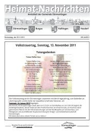 Volkstrauertag, Sonntag, 13. November 2011 - Gemeinde ...