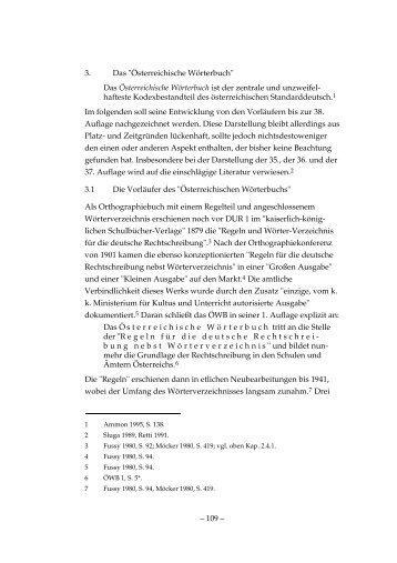 – 109 – 3. Das "Österreichische Wörterbuch" Das Österreichische ...