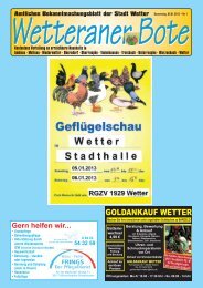 Wetteraner Bote - Stadt Wetter Hessen