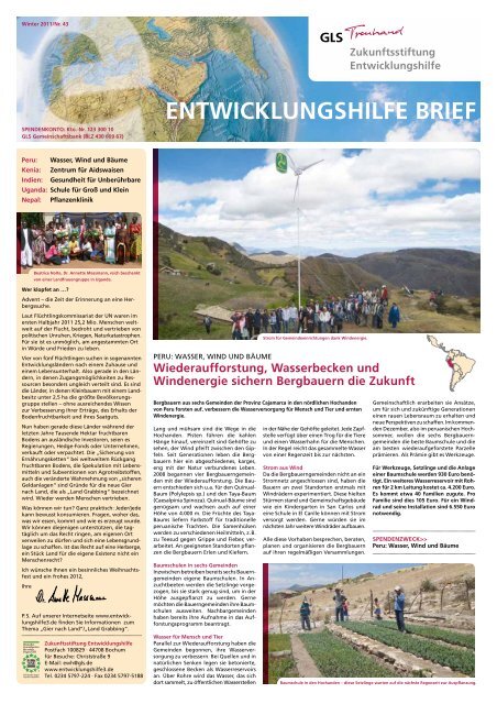 EnTWIcKLUnGSHILFE BRIEF - GLS Bank