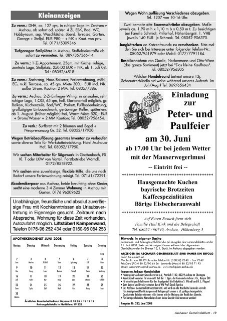 Gemeinde-Blatt - Gewerbeverein Aschau