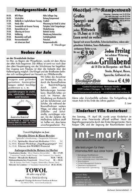 Gemeinde-Blatt - Gewerbeverein Aschau