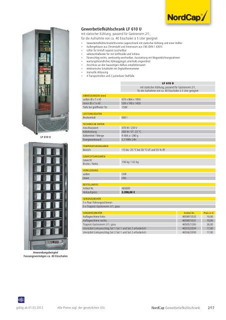 NordCap Kühltechnik - Gesamtprogramm 2012/ 13 - Profitechnik für ...