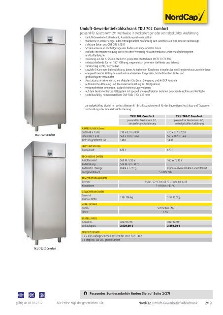 NordCap Kühltechnik - Gesamtprogramm 2012/ 13 - Profitechnik für ...