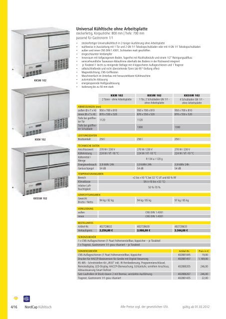 NordCap Kühltechnik - Gesamtprogramm 2012/ 13 - Profitechnik für ...