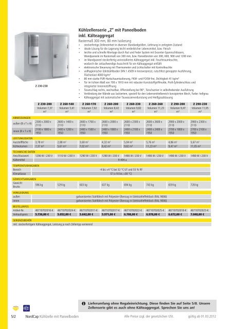 NordCap Kühltechnik - Gesamtprogramm 2012/ 13 - Profitechnik für ...