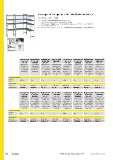 NordCap Kühltechnik - Gesamtprogramm 2012/ 13 - Profitechnik für ...