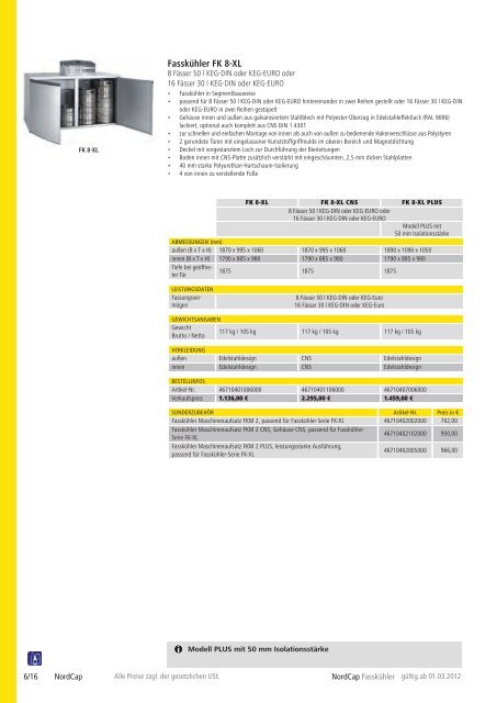 NordCap Kühltechnik - Gesamtprogramm 2012/ 13 - Profitechnik für ...