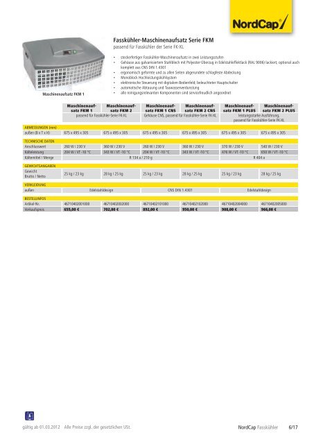 NordCap Kühltechnik - Gesamtprogramm 2012/ 13 - Profitechnik für ...