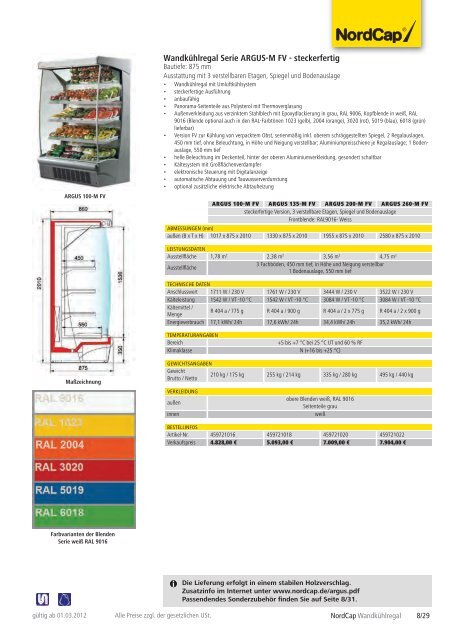 NordCap Kühltechnik - Gesamtprogramm 2012/ 13 - Profitechnik für ...