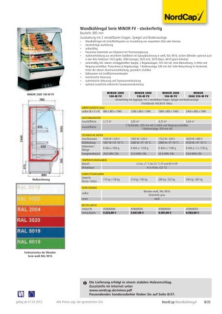 NordCap Kühltechnik - Gesamtprogramm 2012/ 13 - Profitechnik für ...