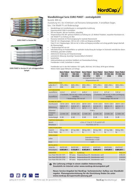 NordCap Kühltechnik - Gesamtprogramm 2012/ 13 - Profitechnik für ...