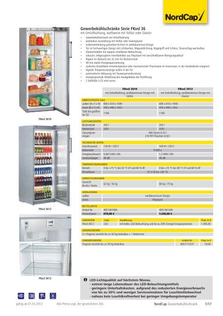 NordCap Kühltechnik - Gesamtprogramm 2012/ 13 - Profitechnik für ...