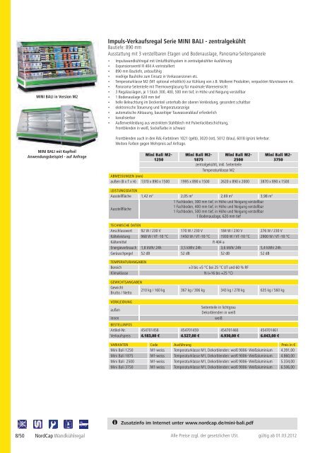 NordCap Kühltechnik - Gesamtprogramm 2012/ 13 - Profitechnik für ...