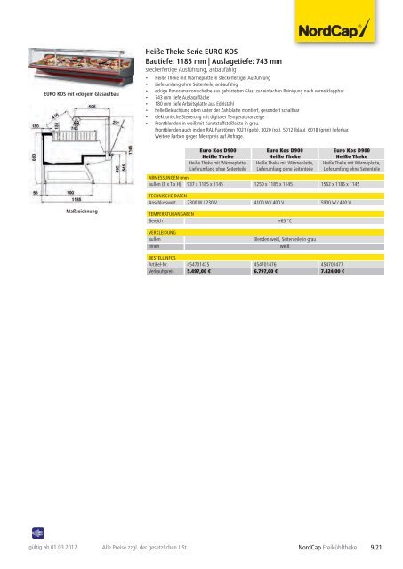 NordCap Kühltechnik - Gesamtprogramm 2012/ 13 - Profitechnik für ...