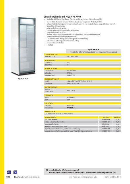 NordCap Kühltechnik - Gesamtprogramm 2012/ 13 - Profitechnik für ...