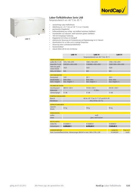 NordCap Kühltechnik - Gesamtprogramm 2012/ 13 - Profitechnik für ...