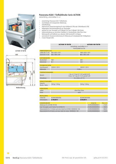 NordCap Kühltechnik - Gesamtprogramm 2012/ 13 - Profitechnik für ...