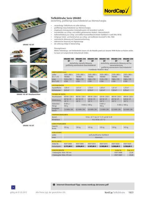 NordCap Kühltechnik - Gesamtprogramm 2012/ 13 - Profitechnik für ...