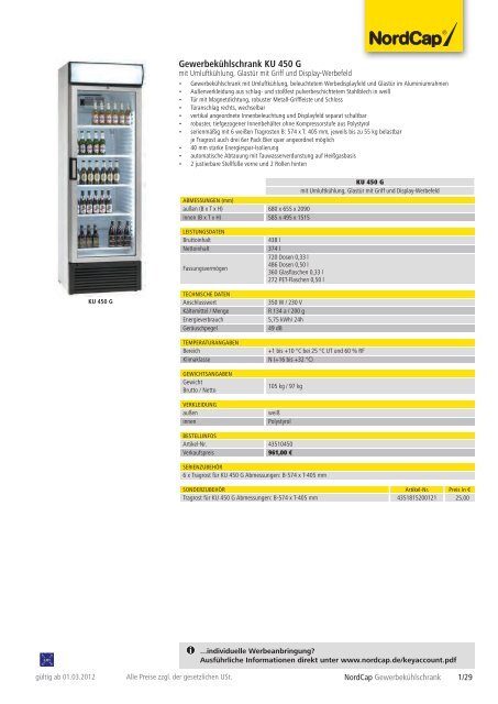 NordCap Kühltechnik - Gesamtprogramm 2012/ 13 - Profitechnik für ...