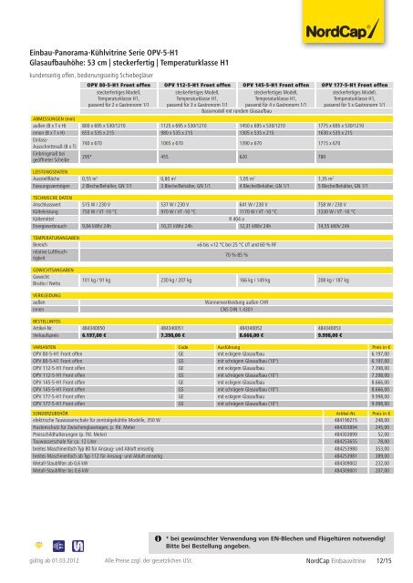 NordCap Kühltechnik - Gesamtprogramm 2012/ 13 - Profitechnik für ...