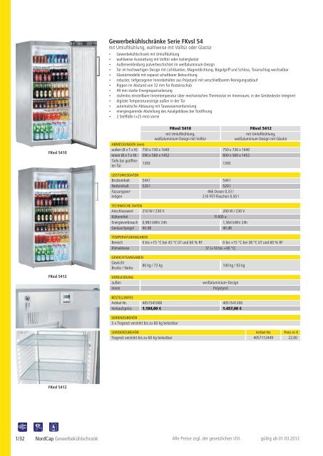 NordCap Kühltechnik - Gesamtprogramm 2012/ 13 - Profitechnik für ...