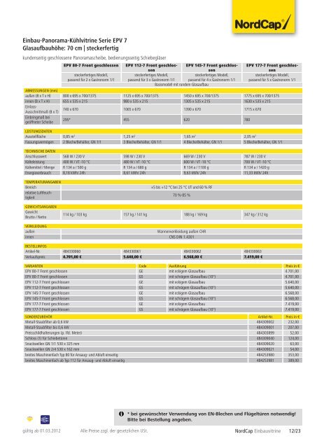 NordCap Kühltechnik - Gesamtprogramm 2012/ 13 - Profitechnik für ...