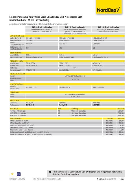 NordCap Kühltechnik - Gesamtprogramm 2012/ 13 - Profitechnik für ...