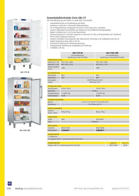 NordCap Kühltechnik - Gesamtprogramm 2012/ 13 - Profitechnik für ...