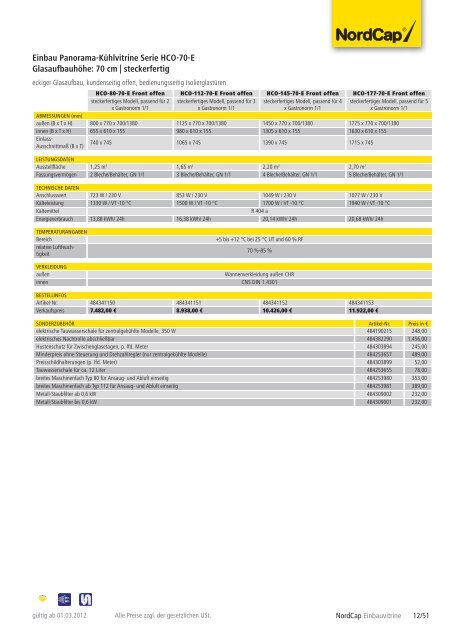 NordCap Kühltechnik - Gesamtprogramm 2012/ 13 - Profitechnik für ...